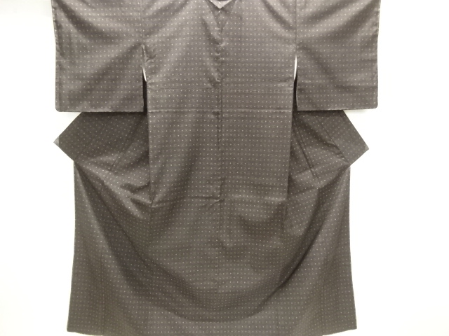 JAPANESE KIMONO / TSUMUGI / DOROZOME / WOVEN IGETA PATTERN